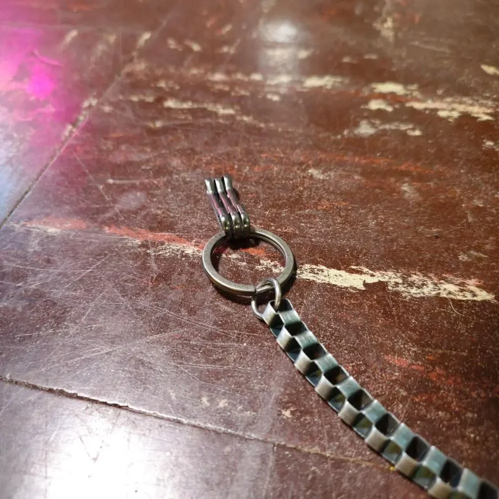 Wallet Chain y2k Box Link Gunmetal Silver